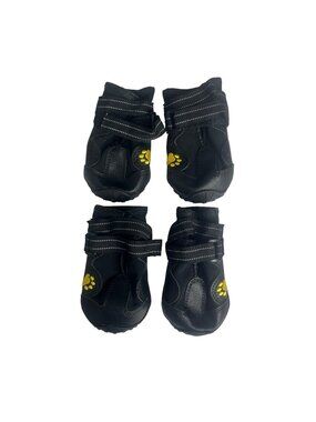 Dog Paw Protection Boots Waterproof Anti Slip Black Size 5 New WOT